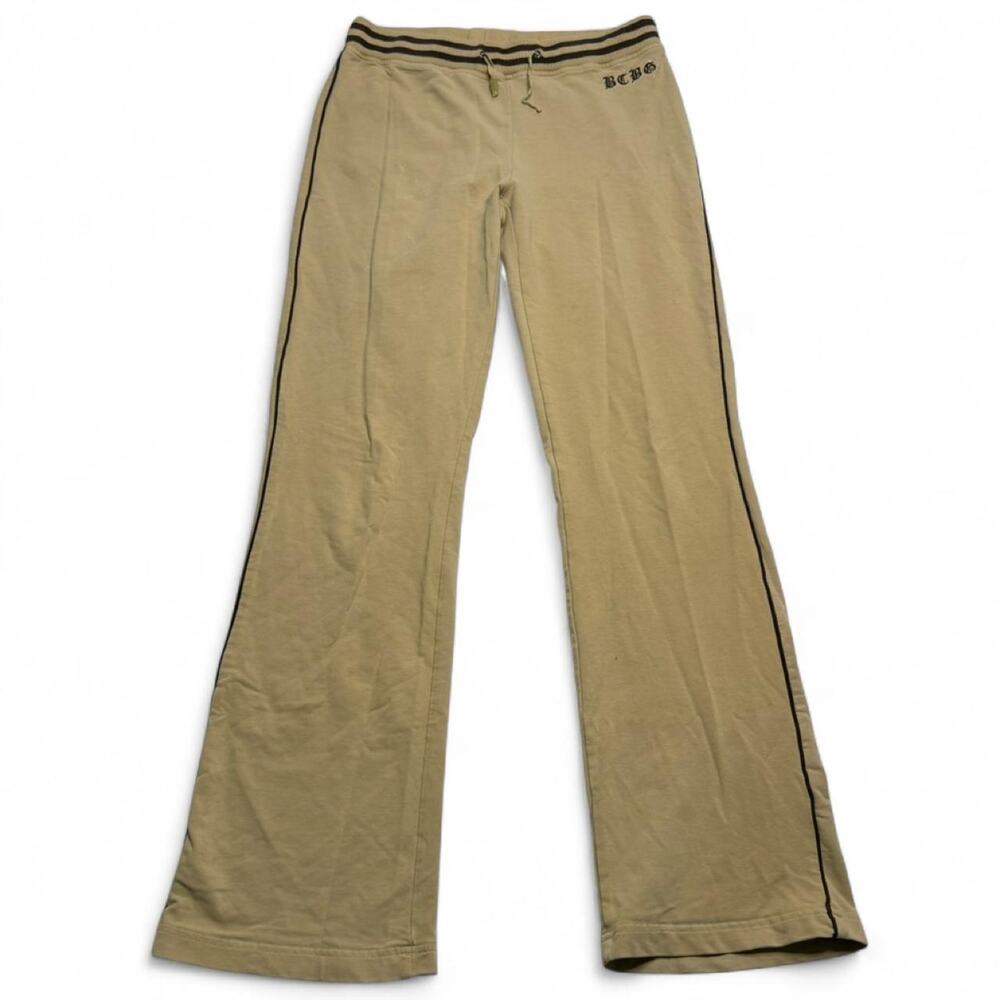 BCBG Maxzaria Y2K Low Rise Flared Cotton Sweatpants Mcbling details size M